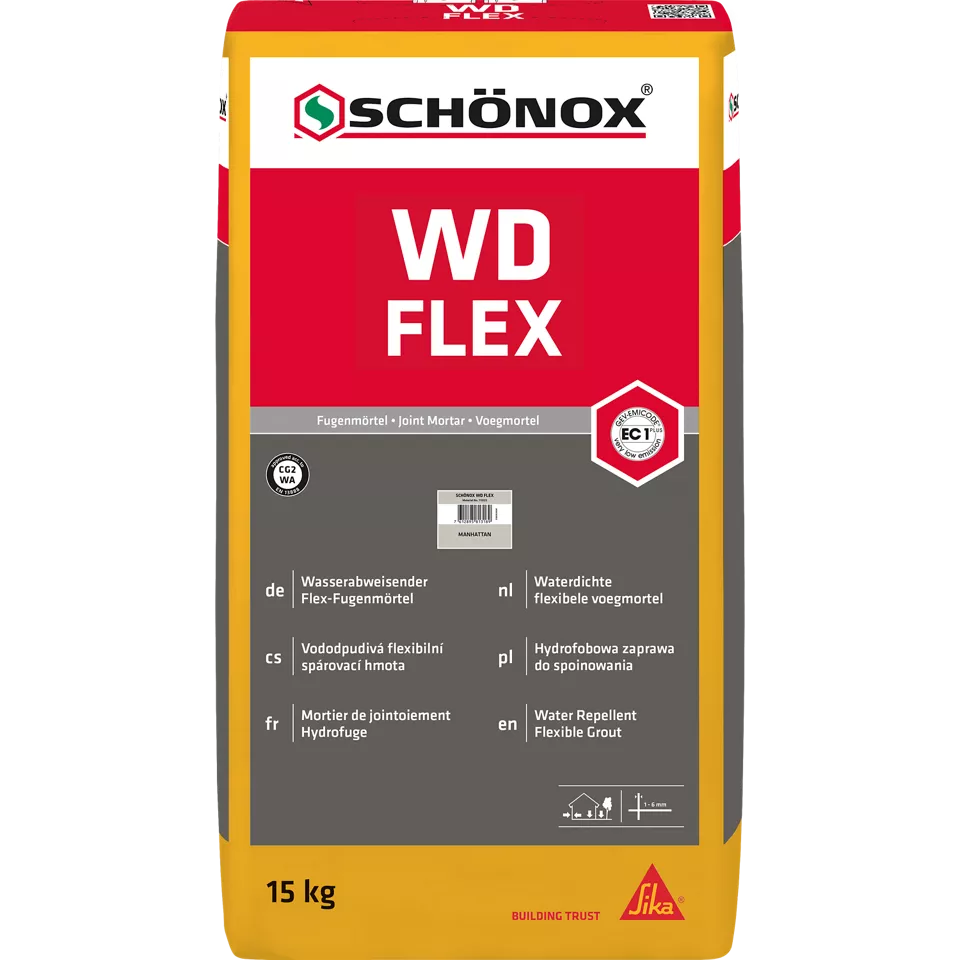 Schönox WD Flex: malta per fughe flessibile idrorepellente